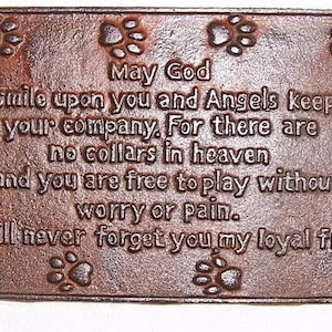 Pet Memorial Plaque