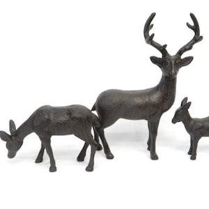 Cast Iron Deer Family, set of 3 pieces