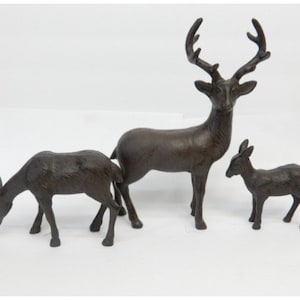 Cast Iron Deer Family, set of 3 pieces