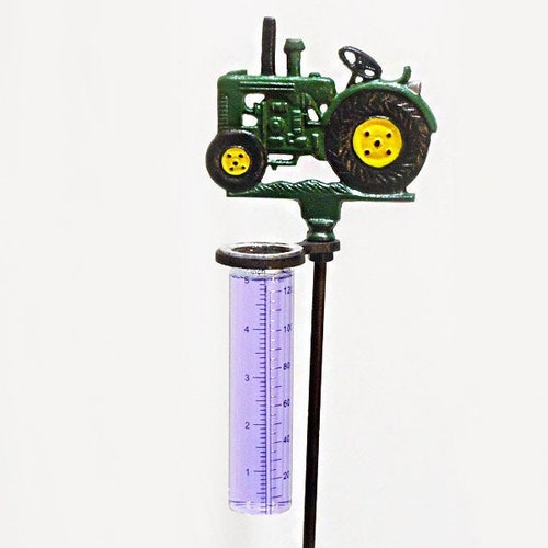 Tractor Rain Gauge Etsy