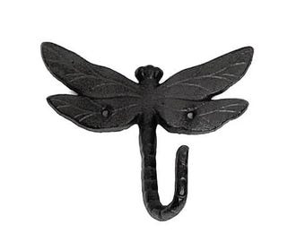 Rustic dragonfly wall hook