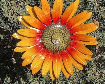 Large Sunflower Spinner: Garden Art, 48" Tall