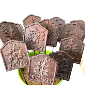 Cast iron herb markers pick and choose