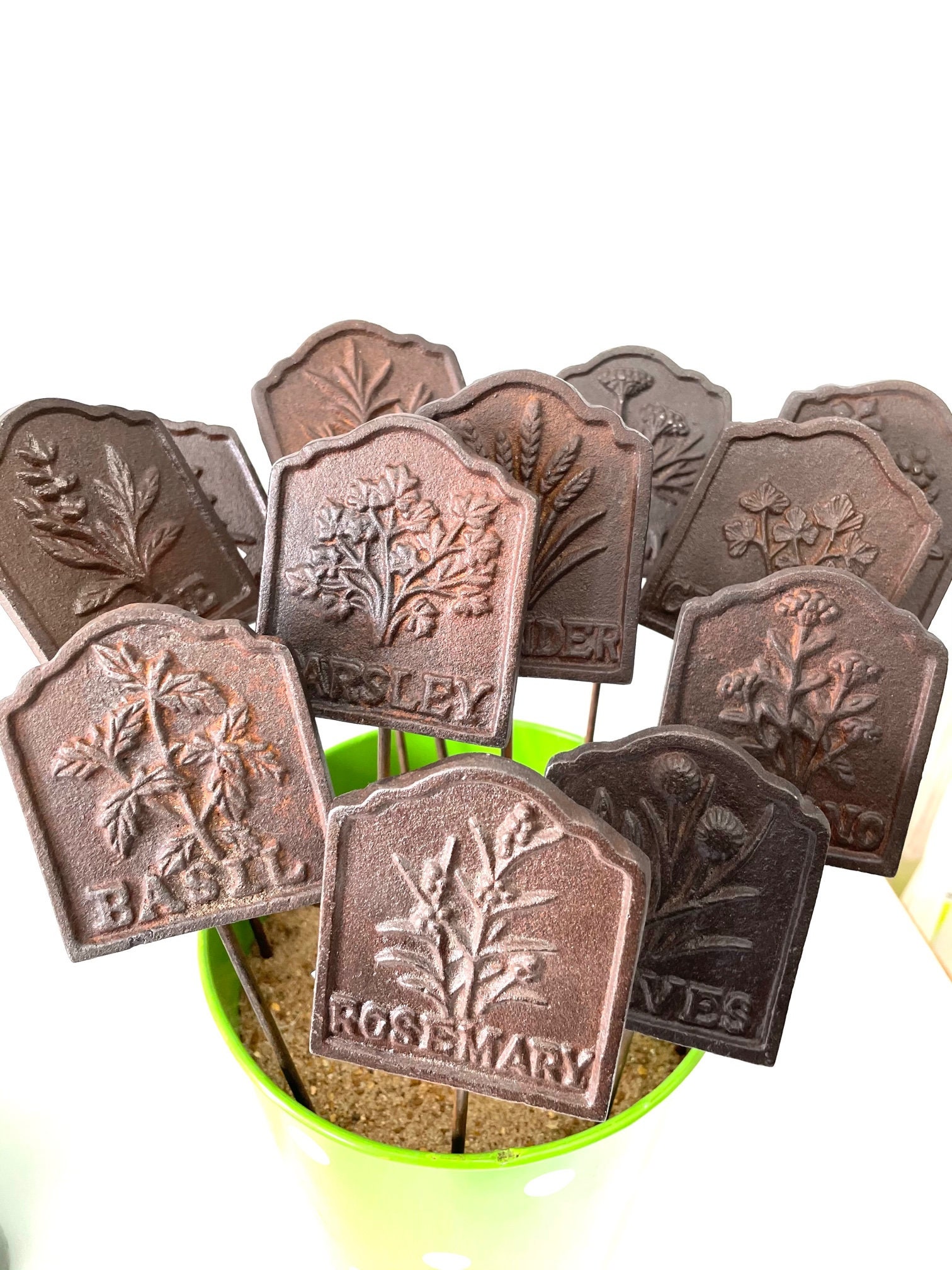 Cast Iron Herb Markers Pick and Choose Etsy