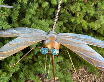 Blue eye Dragonfly stake / Set of 2