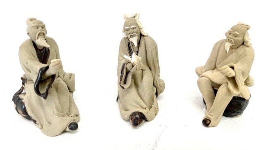 Mud Men Bonsai Figurine Etsy