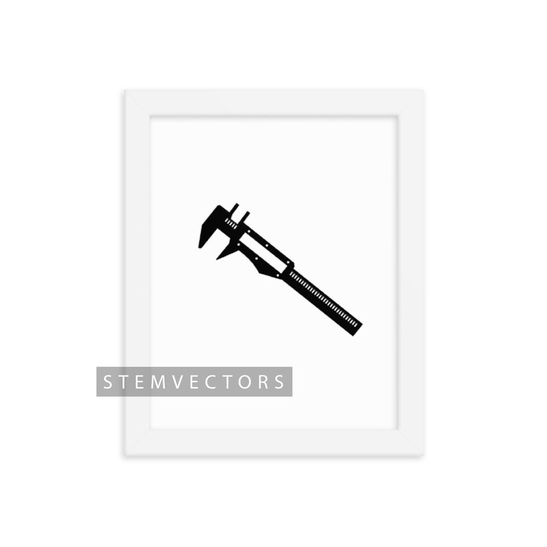 Engineering Caliper (digital Download) Black and White Vector Clip Art ...