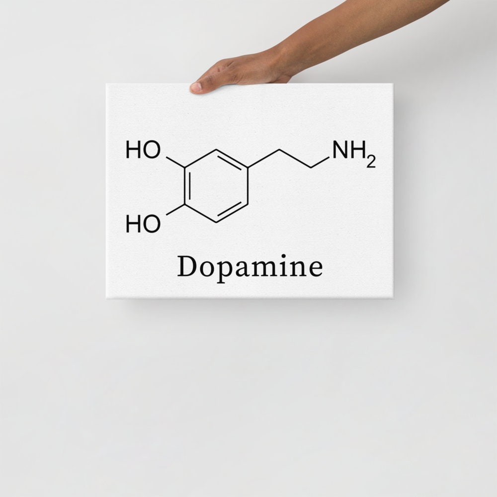 Dopamine Wall Art Canvas. Molecule Structure, Physical, Office Decor ...