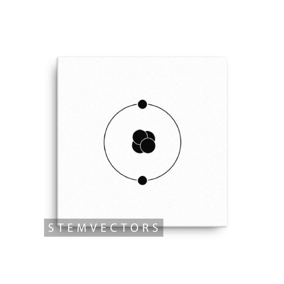 Helium Atom digital Download Black and White Vector Clip Art - Etsy Finland