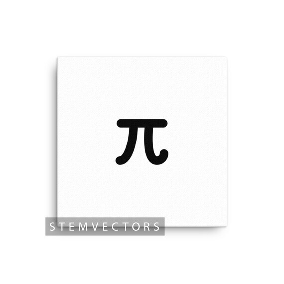 Pi Math Symbol Digital Download Black and White Vector Clip | Etsy