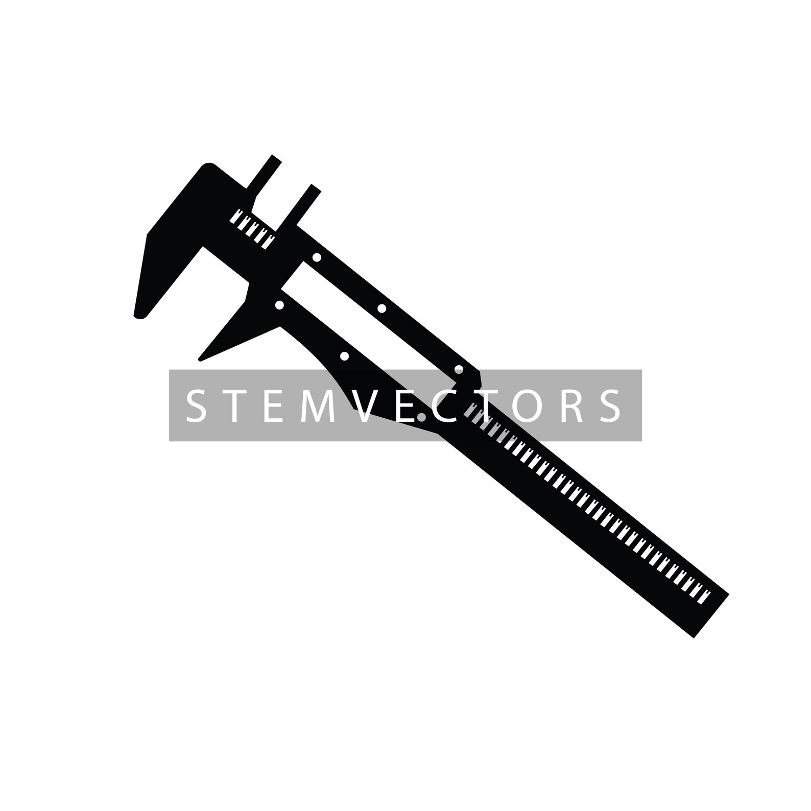 Engineering Caliper (digital Download) Black and White Vector Clip Art ...