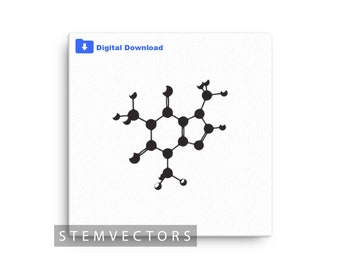Caffeine Molecule Vector File (.SVG) - Etsy Canada