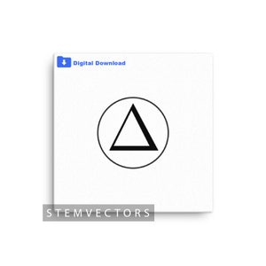 Uppercase Delta Math Symbol (Digital Download) Black and White Vector Clip art Drawing/Sketch for Cricut or Print svg, png, jpg, dxf