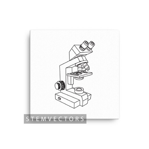 Chemistry lab microscope sketch Royalty Free Vector Image