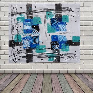 XL Original | abstract art | #future timeline acrylic picture unique painting gift modern canvas canvas | 50 x 60 cm | acryl painting |