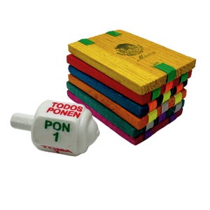 Classic Mexican Toy Combo - Tablita Magica and Pirinola Toma Todo - Traditional Mexican Toys