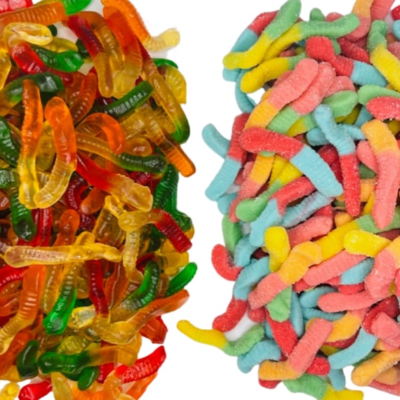 Buy Mix Gummy Worms Fruit Flavored Candy Assorted 2 Lbs Gomitas