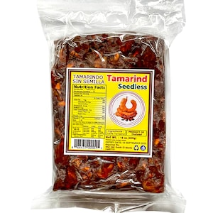Tamarind Wet Seedless Block/Slab 14oz (400g) All Natural No added sugar Vegan Gluten Free Seedless, Pulpa de Tamarindo Natural Sin Semilla