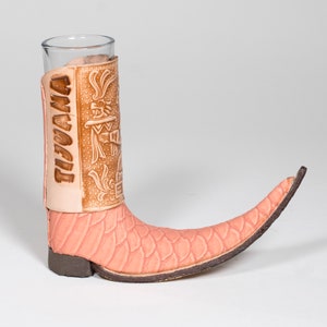 2-pack Mexican Leather Mini Boot Tequila Shot Glasses: Artisan ...