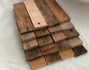 20 Lath & Plaster lath board strips, 6" long bundle, reclaimed lumber, farm house, slats, 1800's, rustic accent, Junk Journal