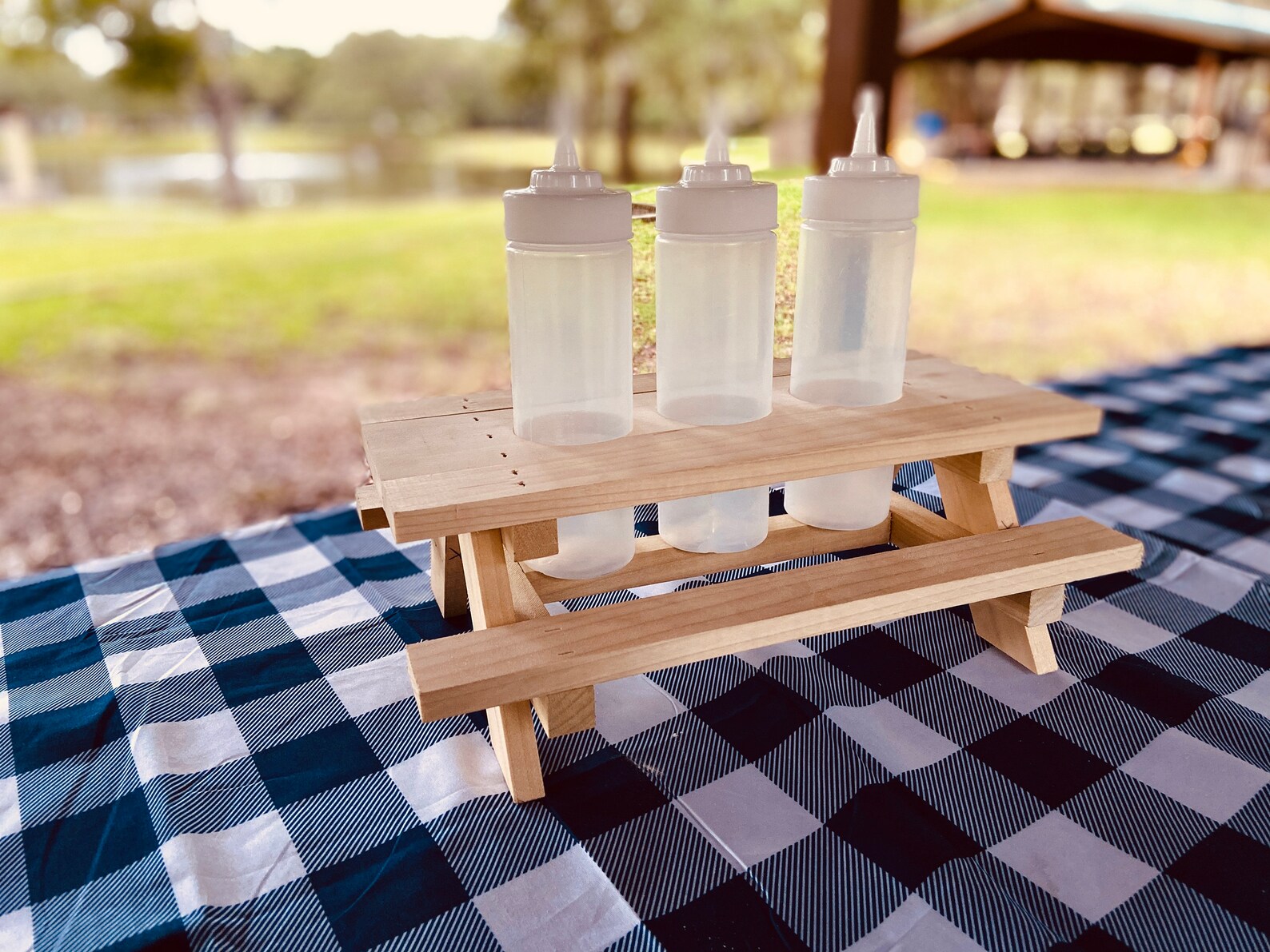 Picnic Table Condiment Holder Etsy