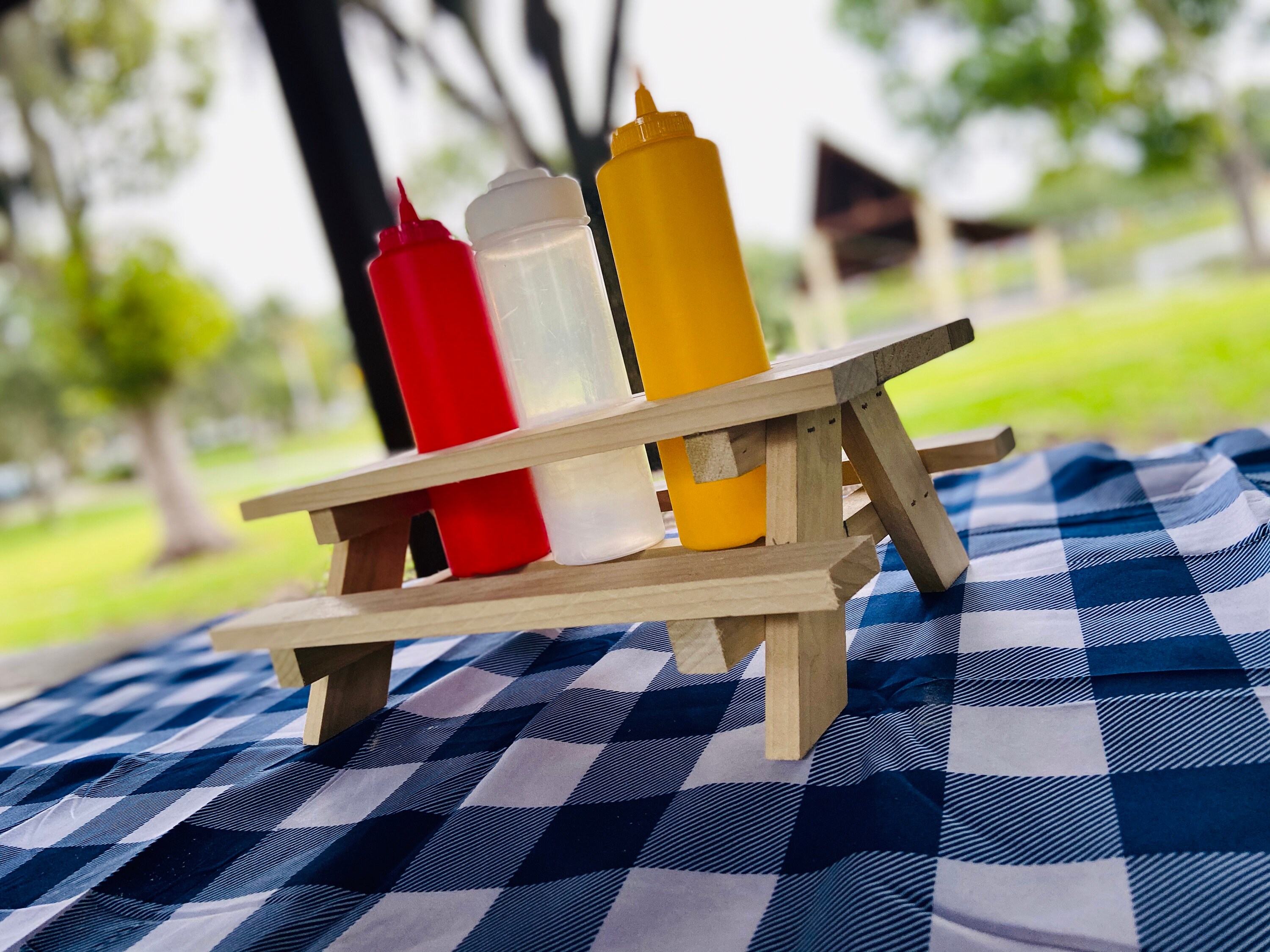 Picnic Table Condiment Holder Etsy