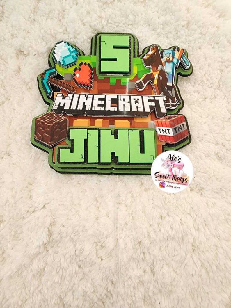 Minecraft Cake Topper - Etsy