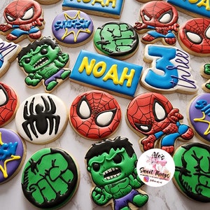 Spiderman Hulk Sugar Cookies afbeelding 1