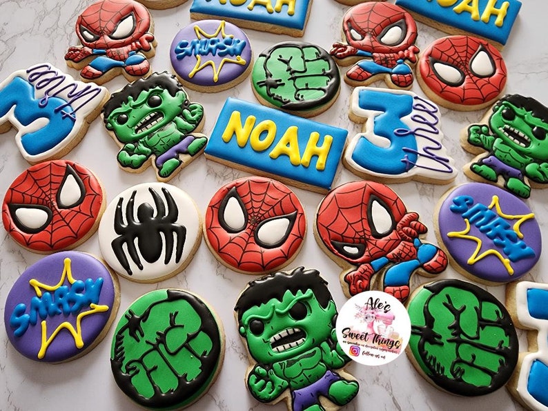 Spiderman Hulk Sugar Cookies afbeelding 1