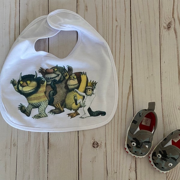 Where the wild things are sublimation baby bib