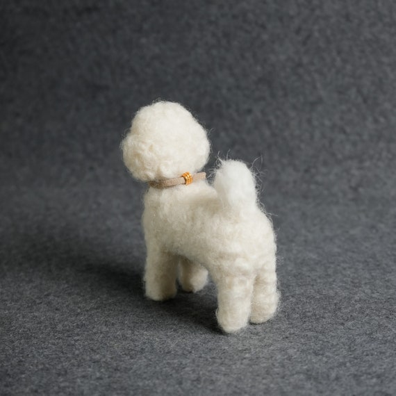 Ready- Made Needle Felted Bichon Bolognese, Maltese Dog – Handmade