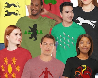 ASOIAF Sigil / Crest T-Shirts - Game of Thrones, House of the Dragon, Knight of the Seven Kingdoms, A Song of Ice and Fire TShirt Tee Shirt