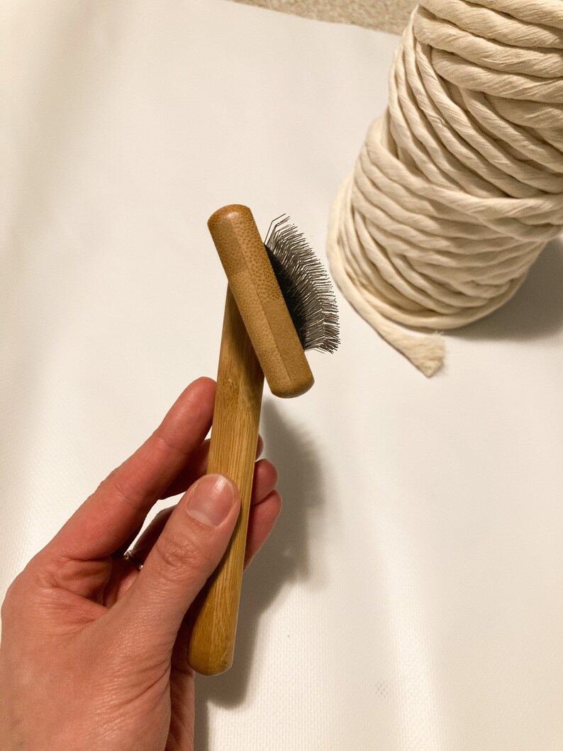 Bamboo macrame brush macrame brush fabric brush macrame Etsy