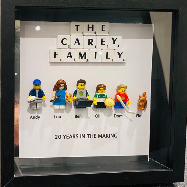 Personalised Family Mini Figure BoxFrames