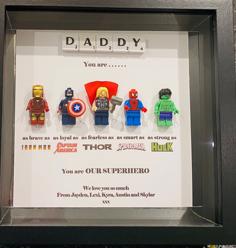 Personalised Superhero Box Frames image 1