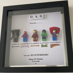 Personalised Superhero Box Frames image 3