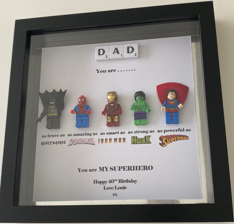 Personalised Superhero Box Frames image 3