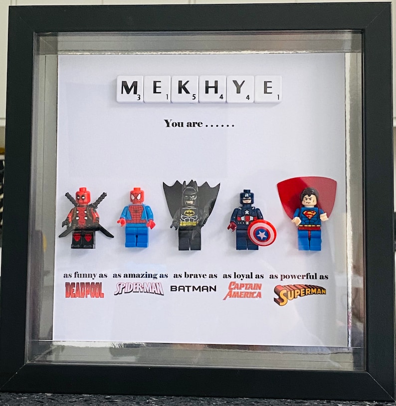 Personalised Superhero Box Frames image 5