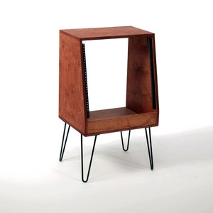 Slanted Studio Rack | Solid Wood | Quick Turnaround | 19&quot; Server / Audio Rack Mount