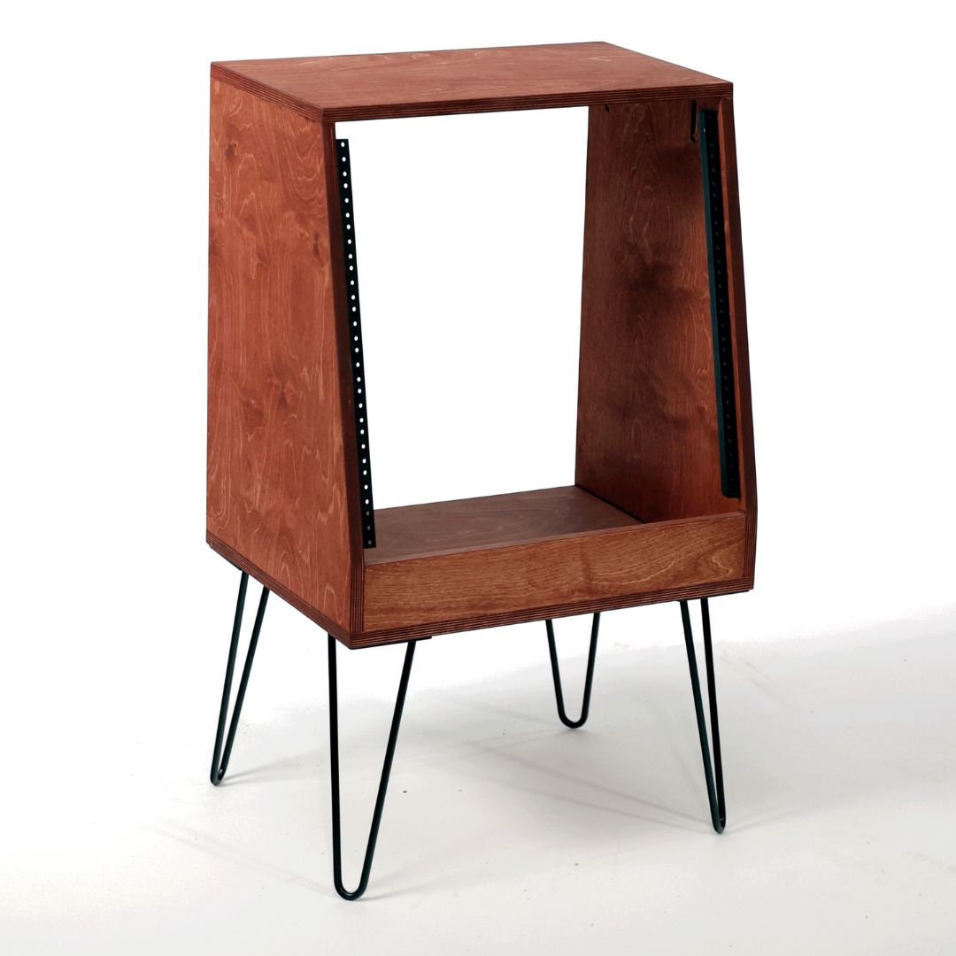 Slanted Studio Rack Solid Wood Quick Turnaround 19 Server / Audio Rack ...