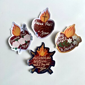 Holy Hearts vinyl sticker pack of 4