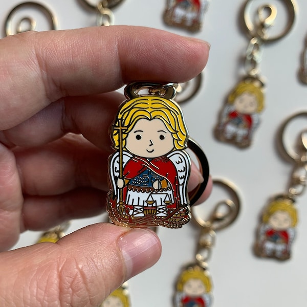 St Michael the Archangel Keychain - Etsy