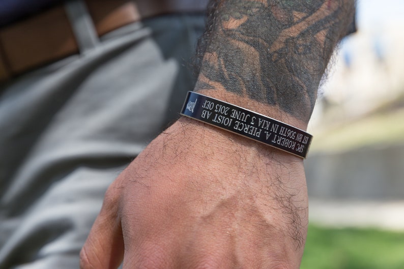 Memorial Military Style Bracelet Military Style Remembrance Etsy