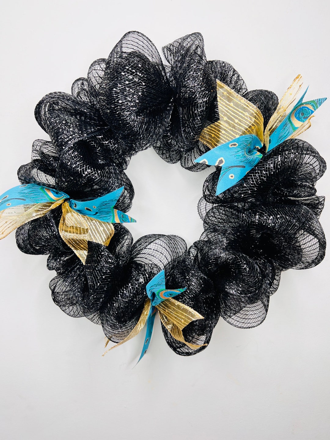 Wreath Black Wreath home Decor Housewarming Gift Wreath for Front Door