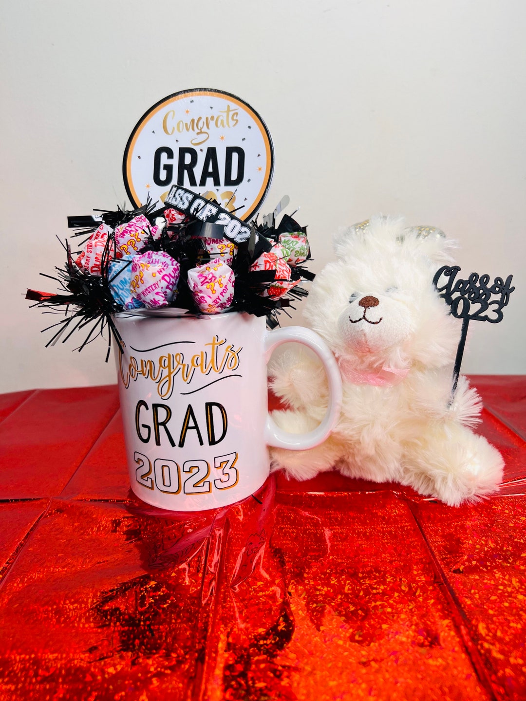Graduation Mug Gift Class of 2023 Candy Bouquet Gift for Him or Her