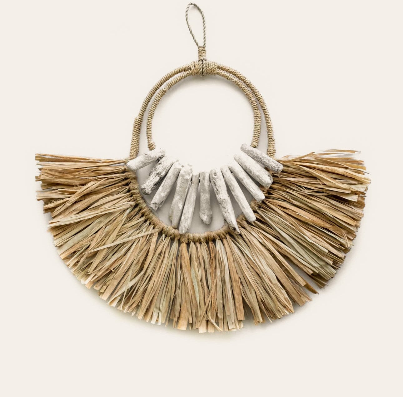 Seagrass Raffia Wall Hanging | Bohemian Bedroom Wall Art | Natural Living Room Decor | Handmade Office Accent