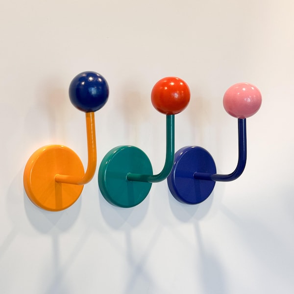 Ganchos magnéticos de pared modernos: organizador de hierro sin taladros para la entrada