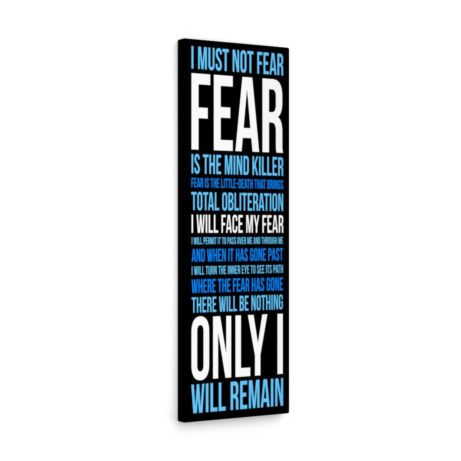 Litany Against Fear Canvas Print Paul Atreides Dune Quote Etsy