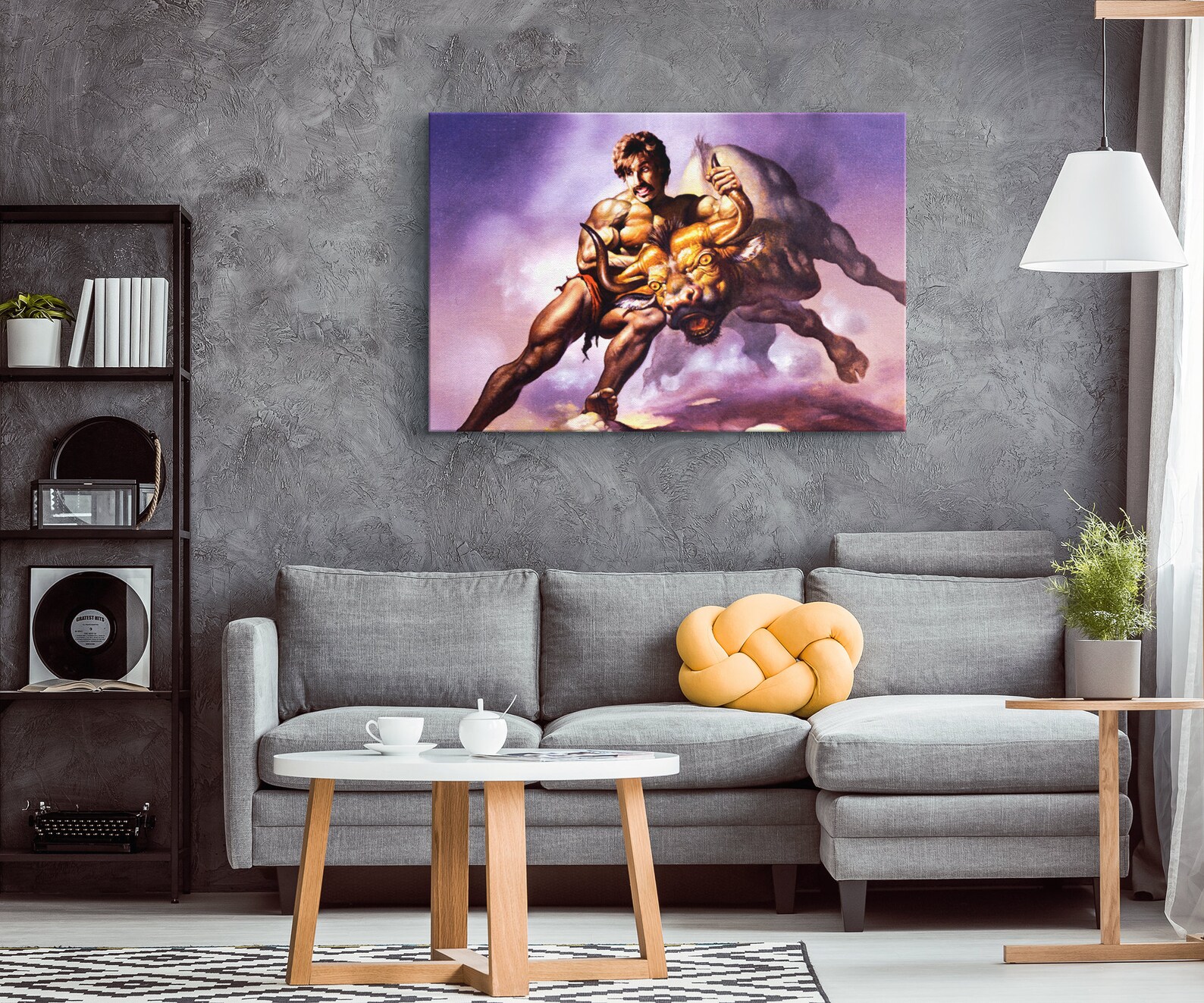 The Dodgeball Painting Canvas Print White Etsy