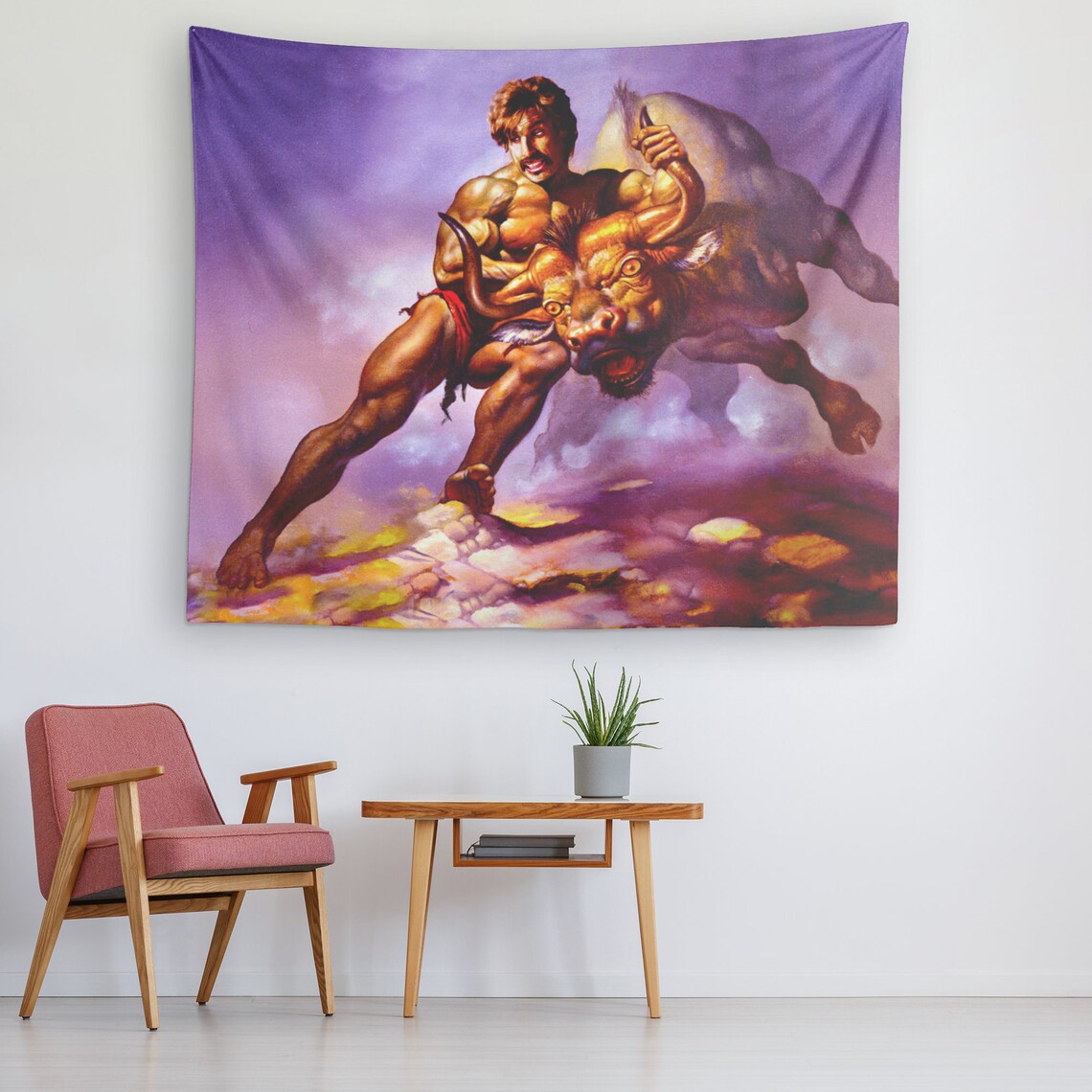 The dodgeball Painting Tapestry White Goodman Etsy